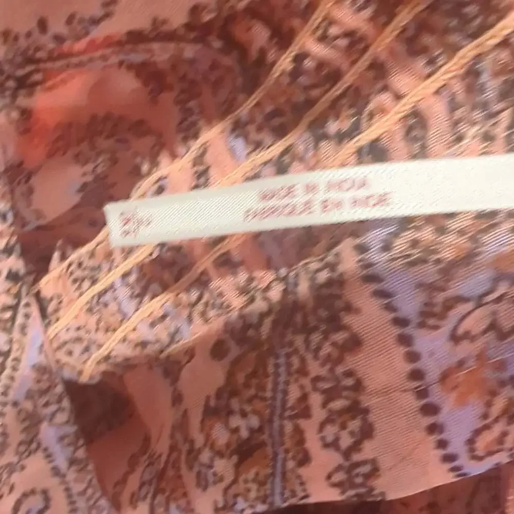 Free People Mirage Long Sleeve Maxi Dress in Peach Combo Pink Paisley size 2 - Picture 5 of 5